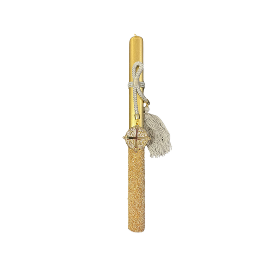 Greek Orthodox Easter Lambades Dazzle Gold Christogram