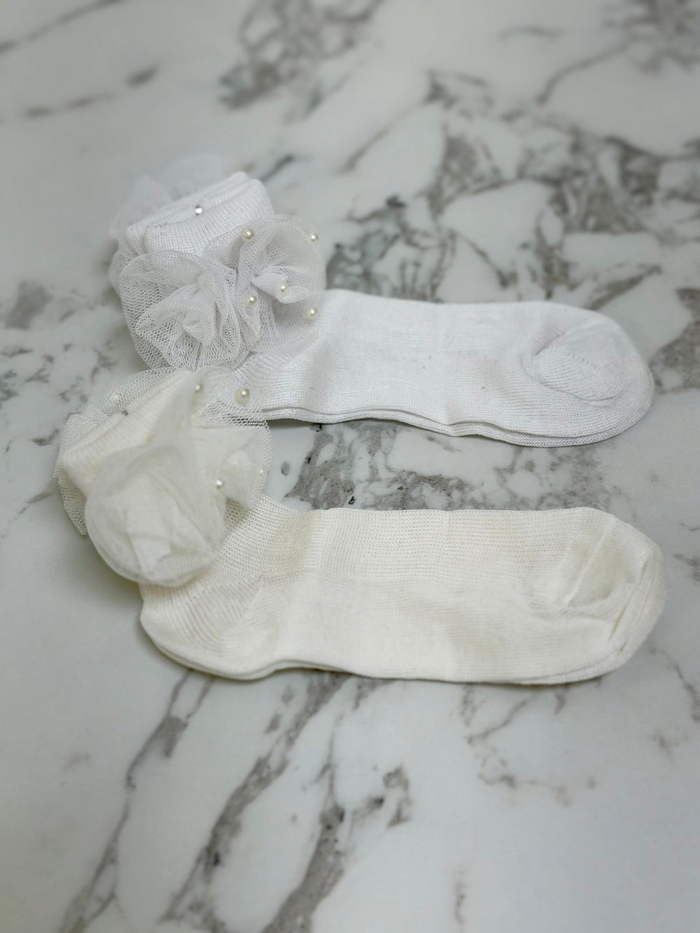 My little Kiki Tulle Ruffle Ankle Sock