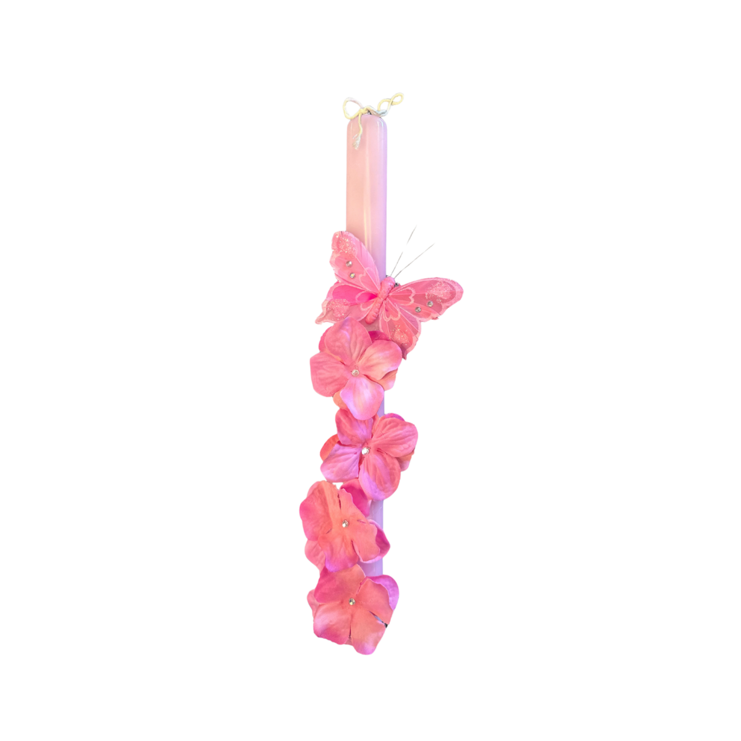 Greek Orthodox Easter Lambades Pinky Pink Butterflies