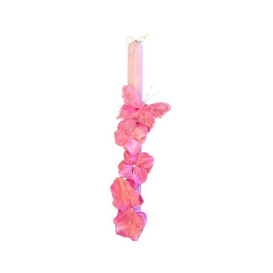 Greek Orthodox Easter Lambades Pinky Pink Butterflies