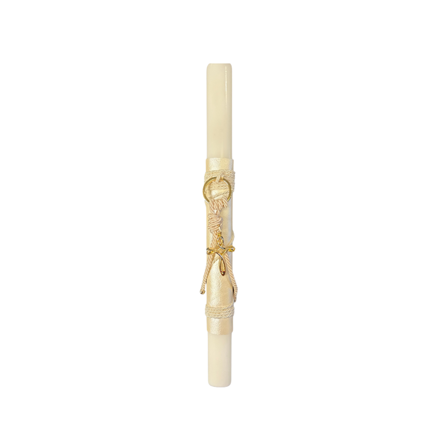 Greek Orthodox Easter Lambades Smooth White Delicato Cross