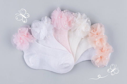 My little Kiki Tulle Ruffle Ankle Sock