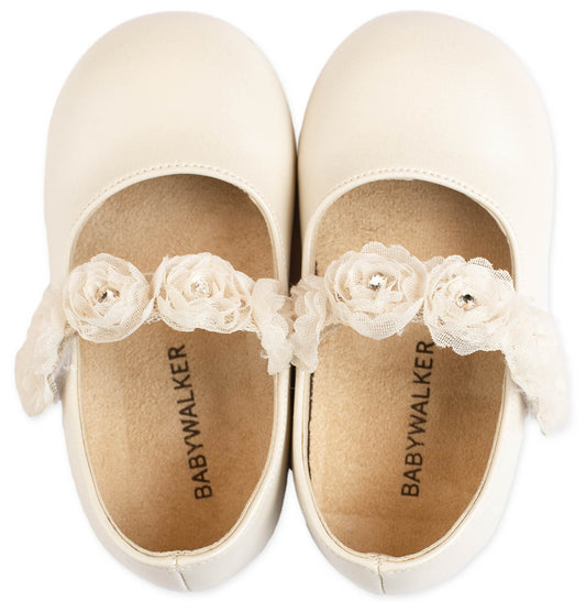 BS3523 BABYWALKER Mary Jane with Flower Strap