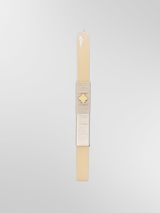 Greek Easter Lambades Handmade Ecru Vancleef Cross