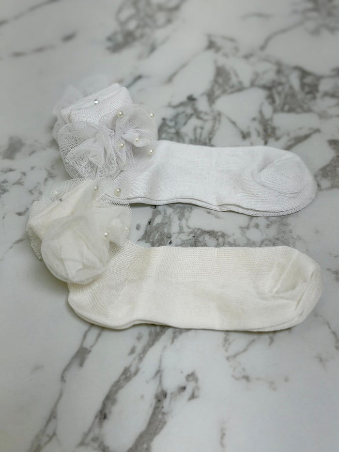 My little Kiki Tulle Ruffle Ankle Sock