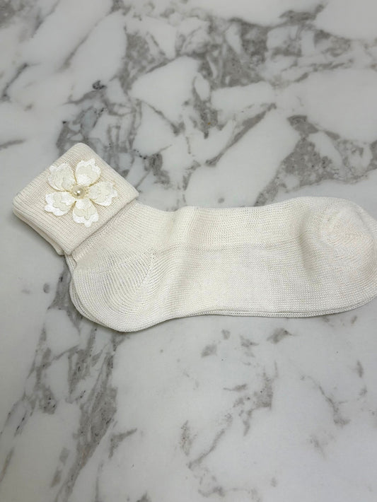 My little Kiki Satin Flower Sock