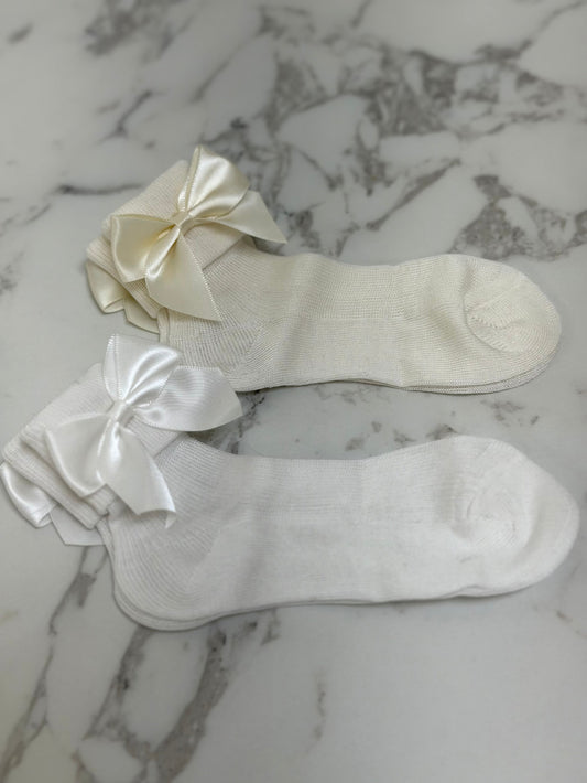 My little Kiki Satin Bow Sock