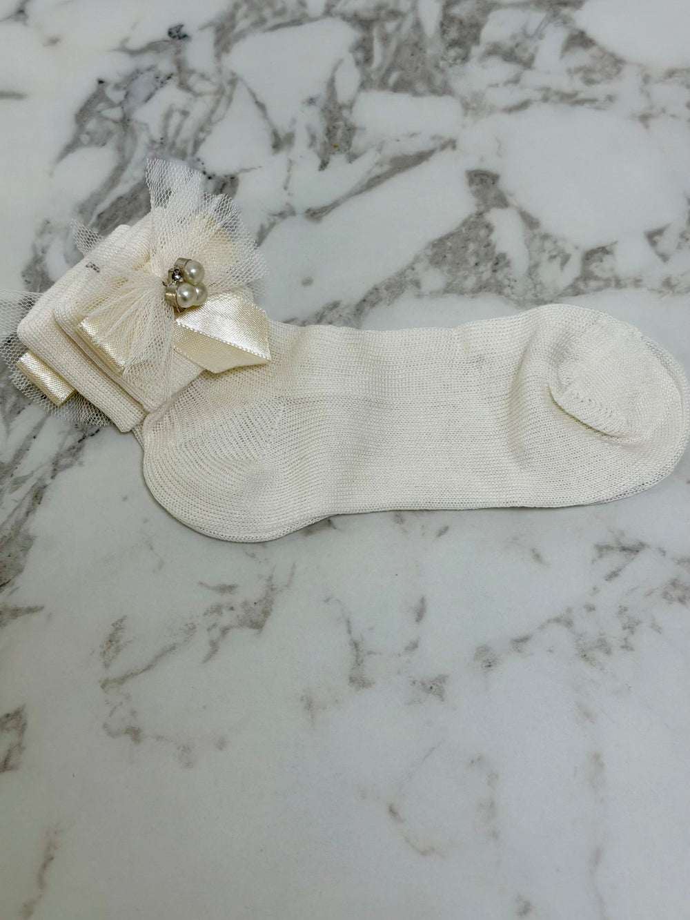 My little Kiki Pearl Bow Sock