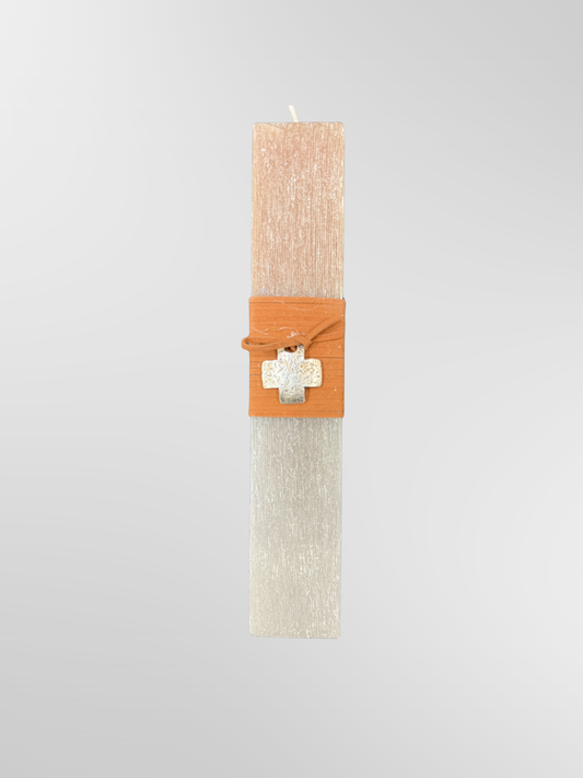 Greek Easter Lambades Handmade Sandy Ombre Cross