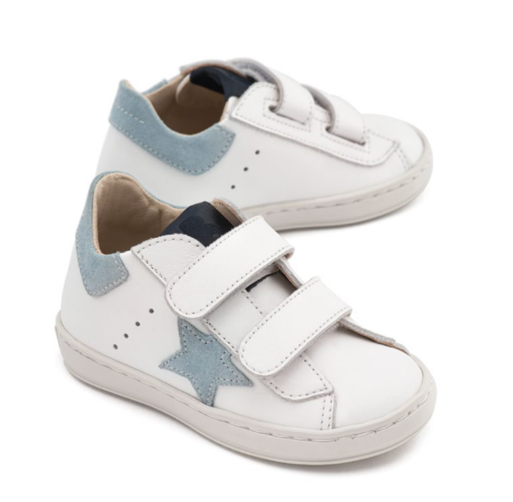 EXC5316 BABYWALKER Boys Duotone Star Leather Sneaker
