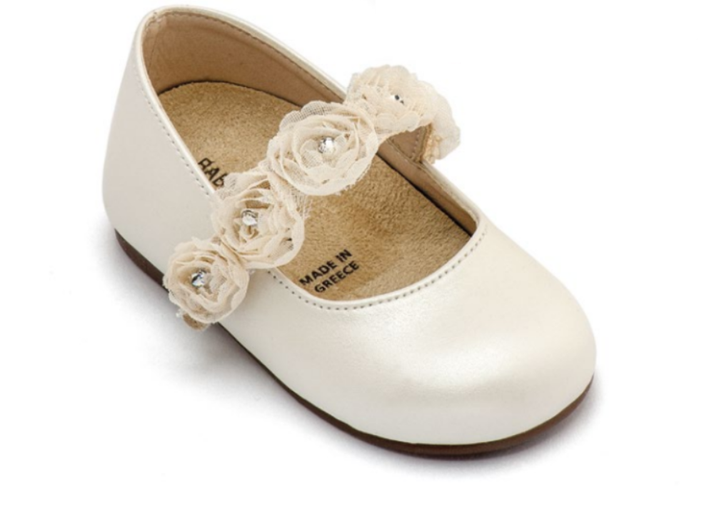 BS3523 BABYWALKER Floral Ballerinas