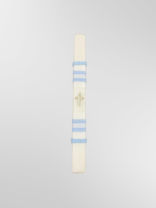 Greek Easter Lambades Handmade Seafoam Cross
