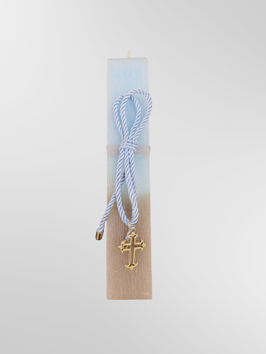 Greek Easter Lambades Handmade Sky Ombre Delicato