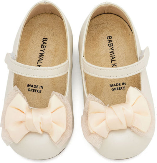 BS3599 BABYWALKER Mary Jane with Satin Bow