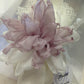 Crochet lace handkerchief and flower favor