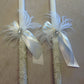 Handmade beaded wedding candles