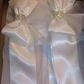 Rhinestone embellished wedding candles
