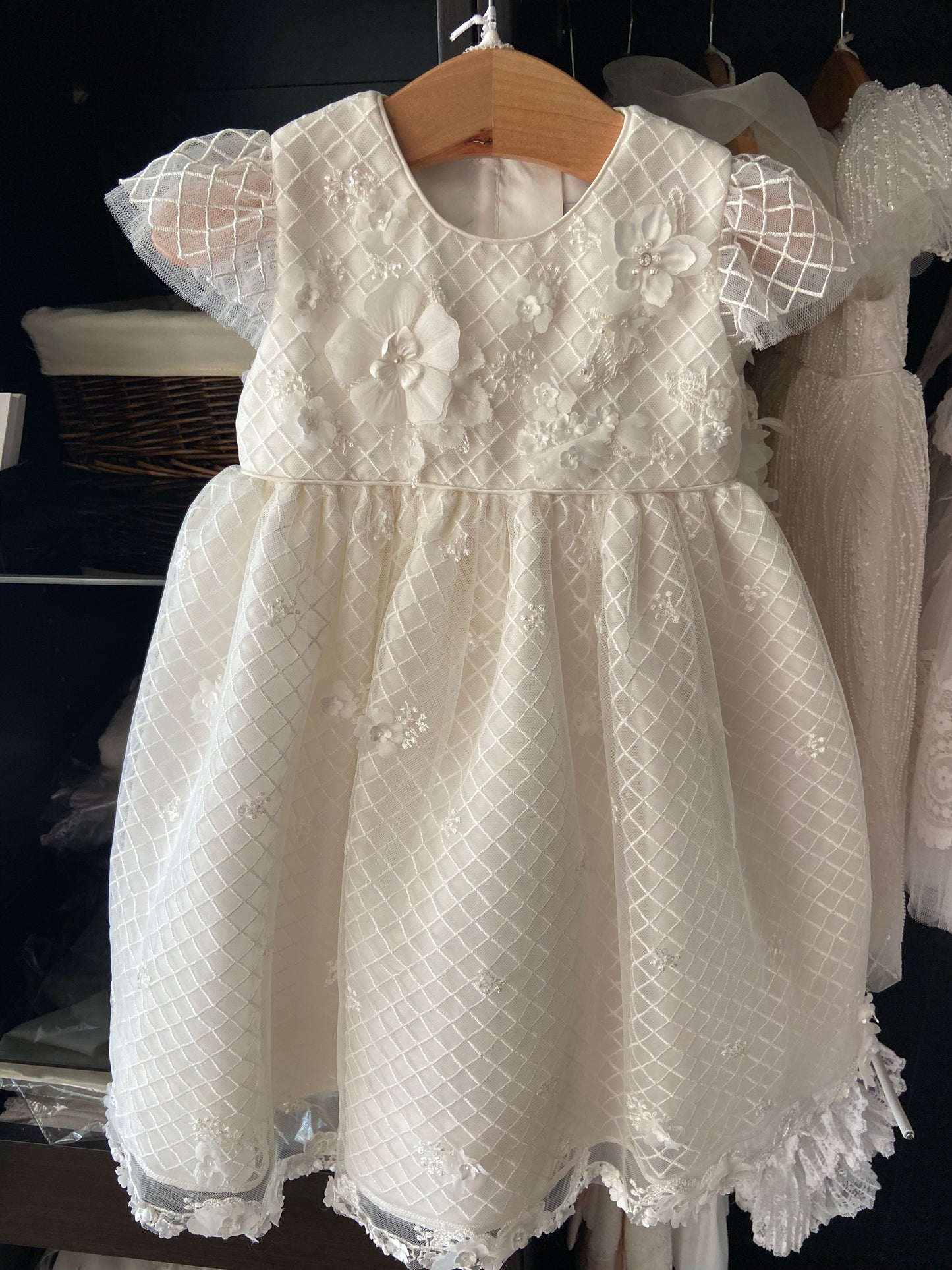 Purple Pips Baptism Gown