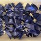 NAVY RIBBON WITH SILVER CROSS