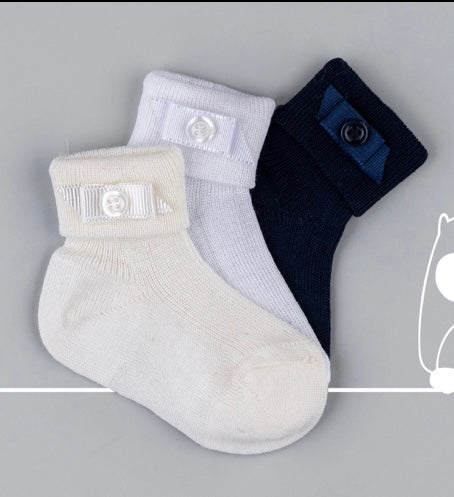 My little Kiki Ribbon Button Boys Socks