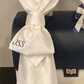 SILK UPRIGHT BOW WITH MONOGRAM LAMBADA