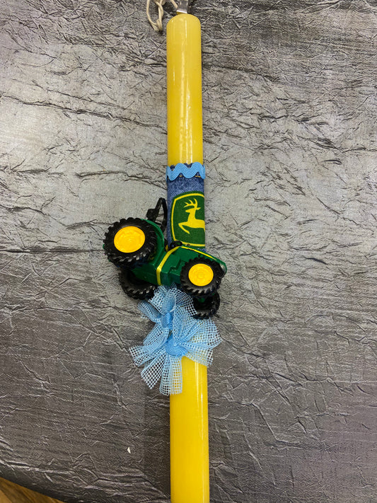 EASTER CANDLE - JOHN DEERE TRACTER