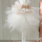 OFF WHITE TULLE WITH ROSE GOLD ACCENTS